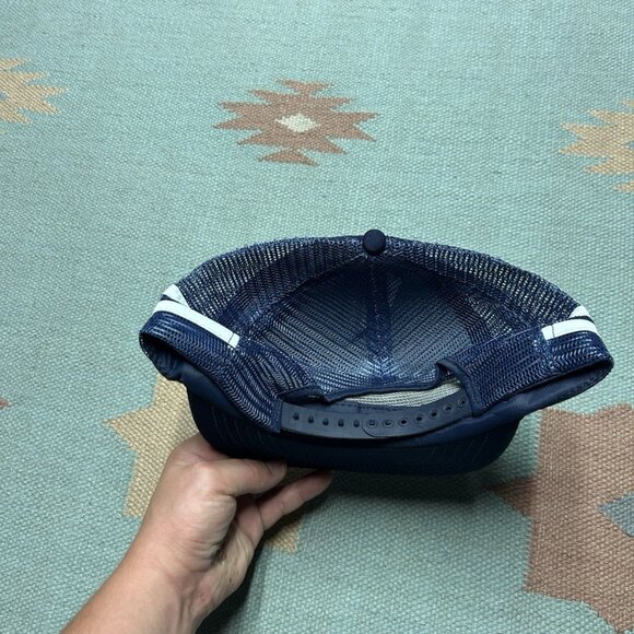 Vintage 80s trucker hat mesh cap 2 stripe your wife’s an angel mine’s dead funny - Picture 4 of 8